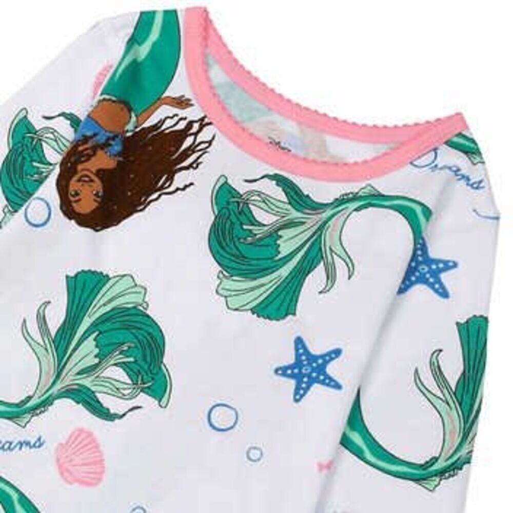 Disney Ariel Character Kids' 4-piece Cotton Pajama Set Size 2T New with Tags! - Picture 6 of 7